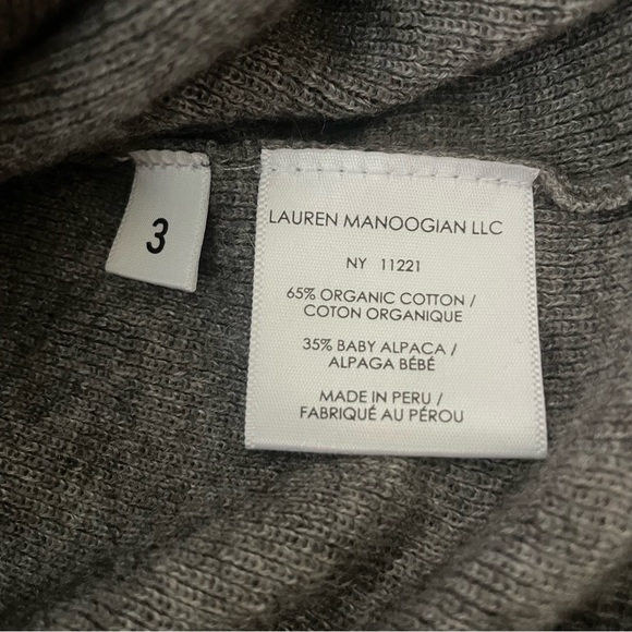Lauren Manoogian Organic Cotton/Wool Blend Mockneck Knit Pullover Sweater Sz:3 - Picture 7 of 8
